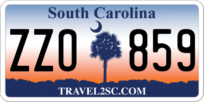 SC license plate ZZO859