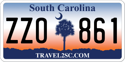 SC license plate ZZO861