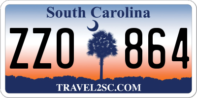 SC license plate ZZO864