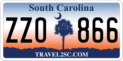 SC license plate ZZO866