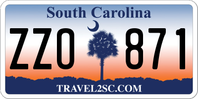SC license plate ZZO871