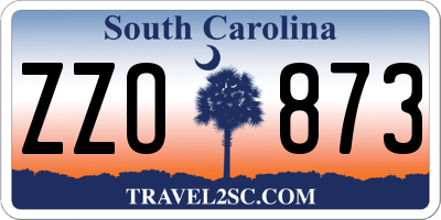 SC license plate ZZO873