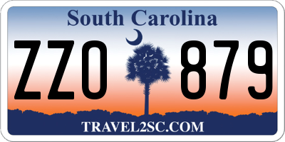 SC license plate ZZO879