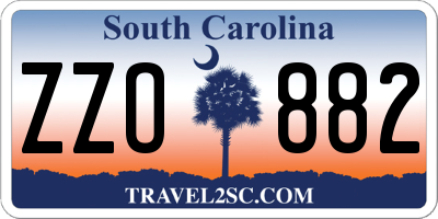 SC license plate ZZO882