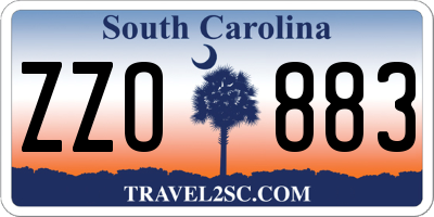 SC license plate ZZO883