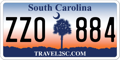 SC license plate ZZO884