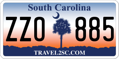 SC license plate ZZO885