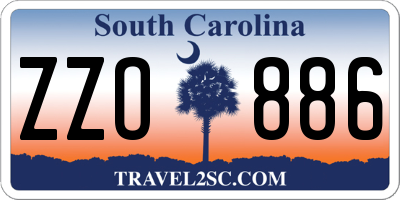 SC license plate ZZO886