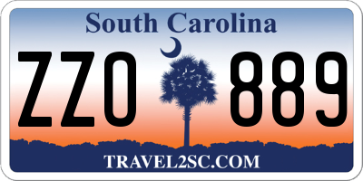 SC license plate ZZO889