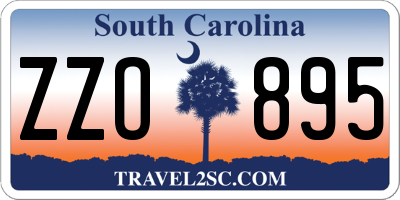 SC license plate ZZO895