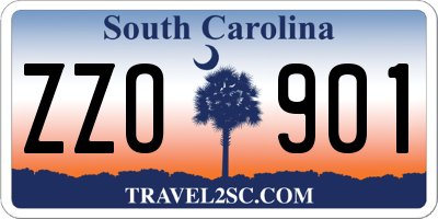 SC license plate ZZO901