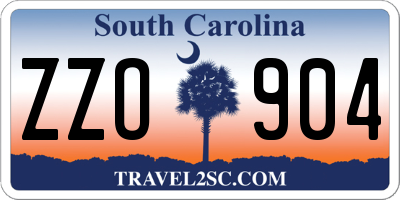 SC license plate ZZO904