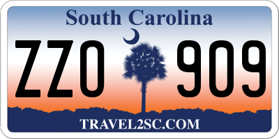 SC license plate ZZO909