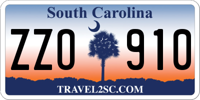 SC license plate ZZO910