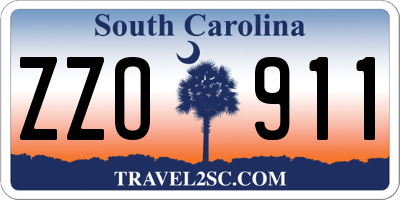SC license plate ZZO911