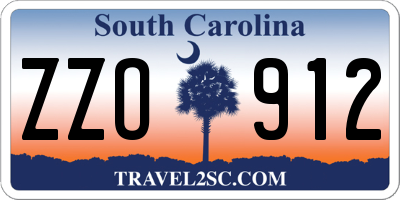 SC license plate ZZO912
