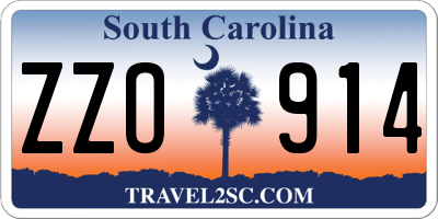 SC license plate ZZO914