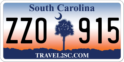 SC license plate ZZO915