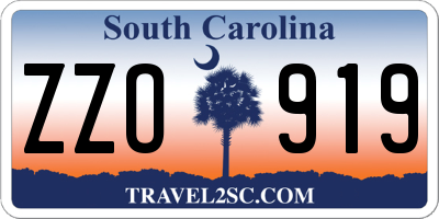 SC license plate ZZO919