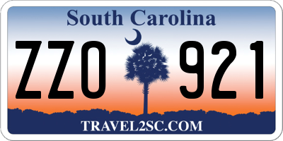 SC license plate ZZO921
