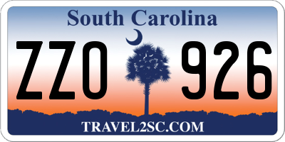 SC license plate ZZO926