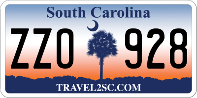 SC license plate ZZO928