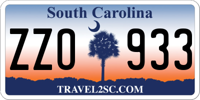 SC license plate ZZO933