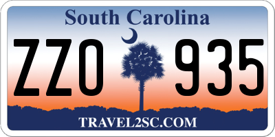 SC license plate ZZO935