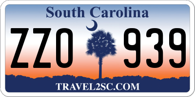 SC license plate ZZO939
