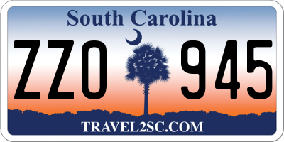 SC license plate ZZO945