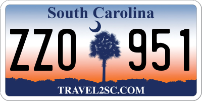 SC license plate ZZO951