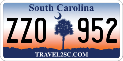 SC license plate ZZO952