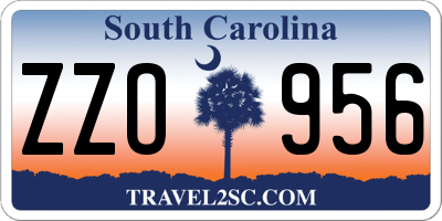 SC license plate ZZO956