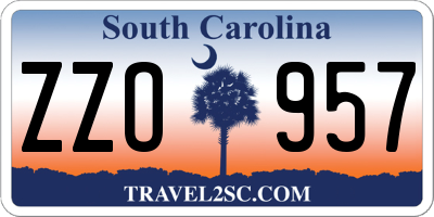 SC license plate ZZO957