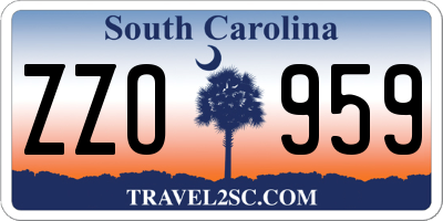 SC license plate ZZO959