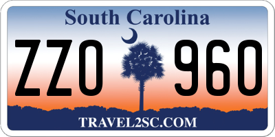 SC license plate ZZO960