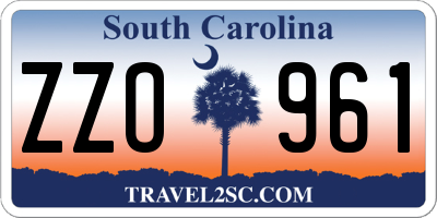 SC license plate ZZO961