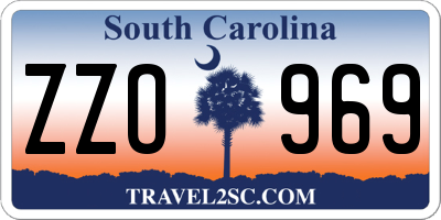SC license plate ZZO969