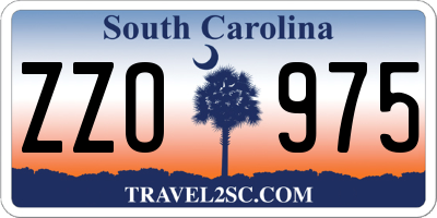 SC license plate ZZO975