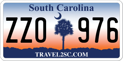 SC license plate ZZO976