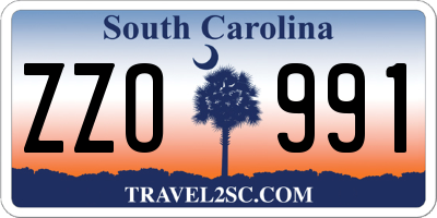 SC license plate ZZO991