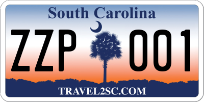 SC license plate ZZP001