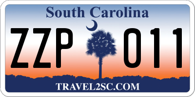 SC license plate ZZP011