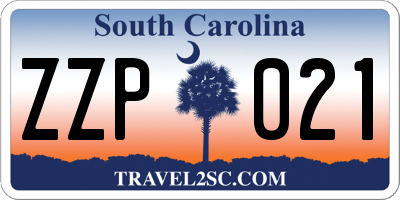 SC license plate ZZP021