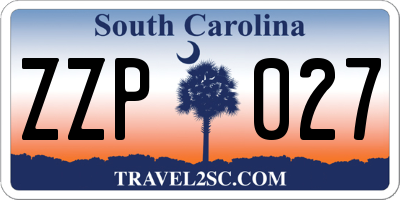 SC license plate ZZP027