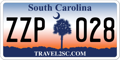 SC license plate ZZP028