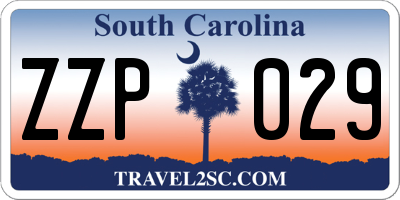 SC license plate ZZP029