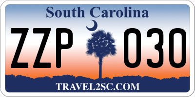 SC license plate ZZP030