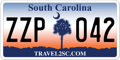 SC license plate ZZP042