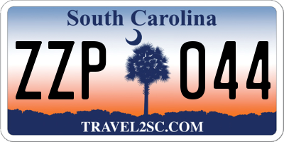 SC license plate ZZP044